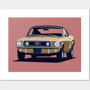 1968 Ford Mustang Posters and Art